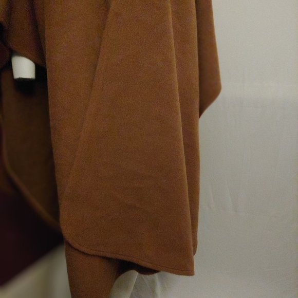 Mon Repos Baby Alpaca Long Cape Wrap Poncho OS Brown Peru - Picture 4 of 7
